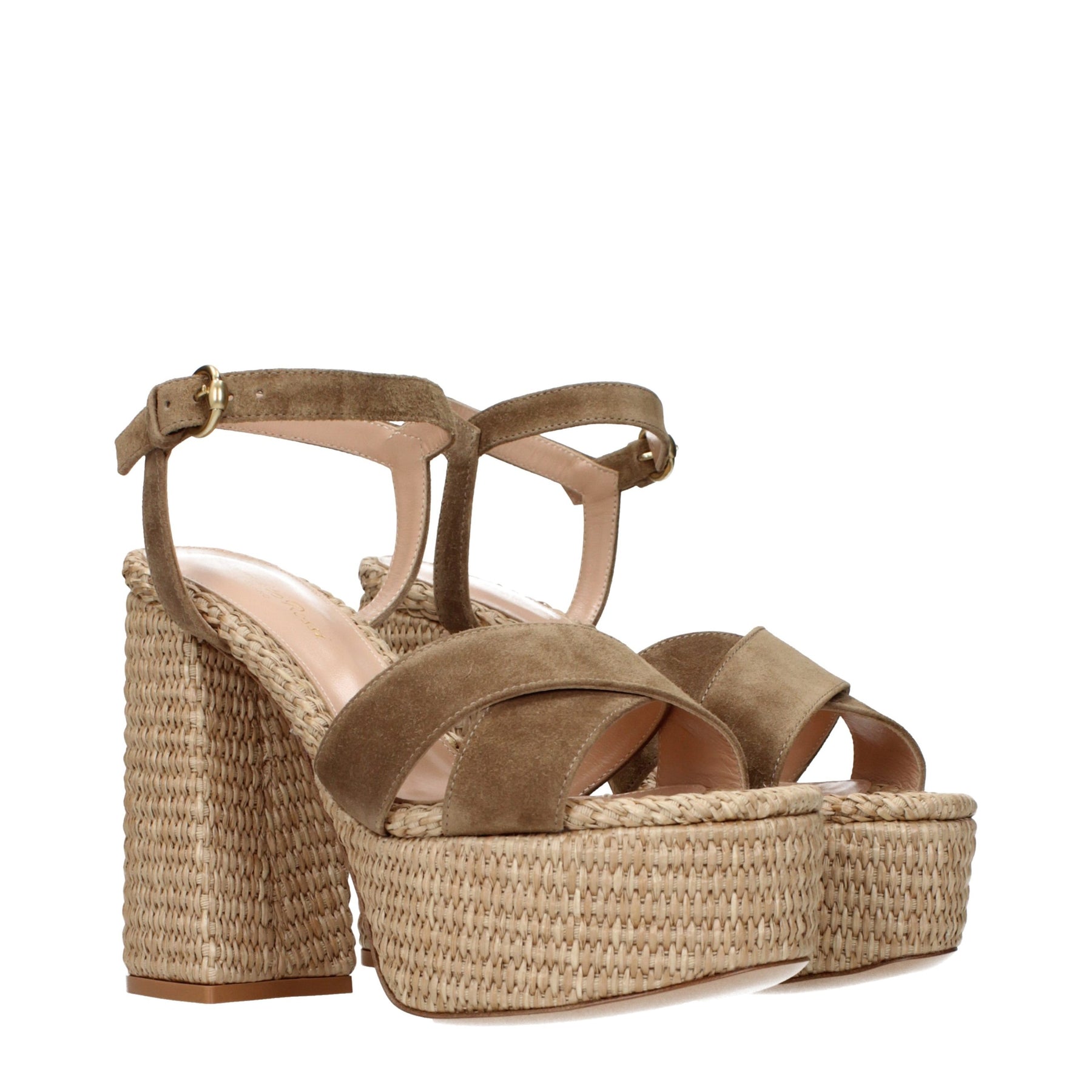 Gianvito Rossi Brown Leather Platform Sandals | Regal Royce