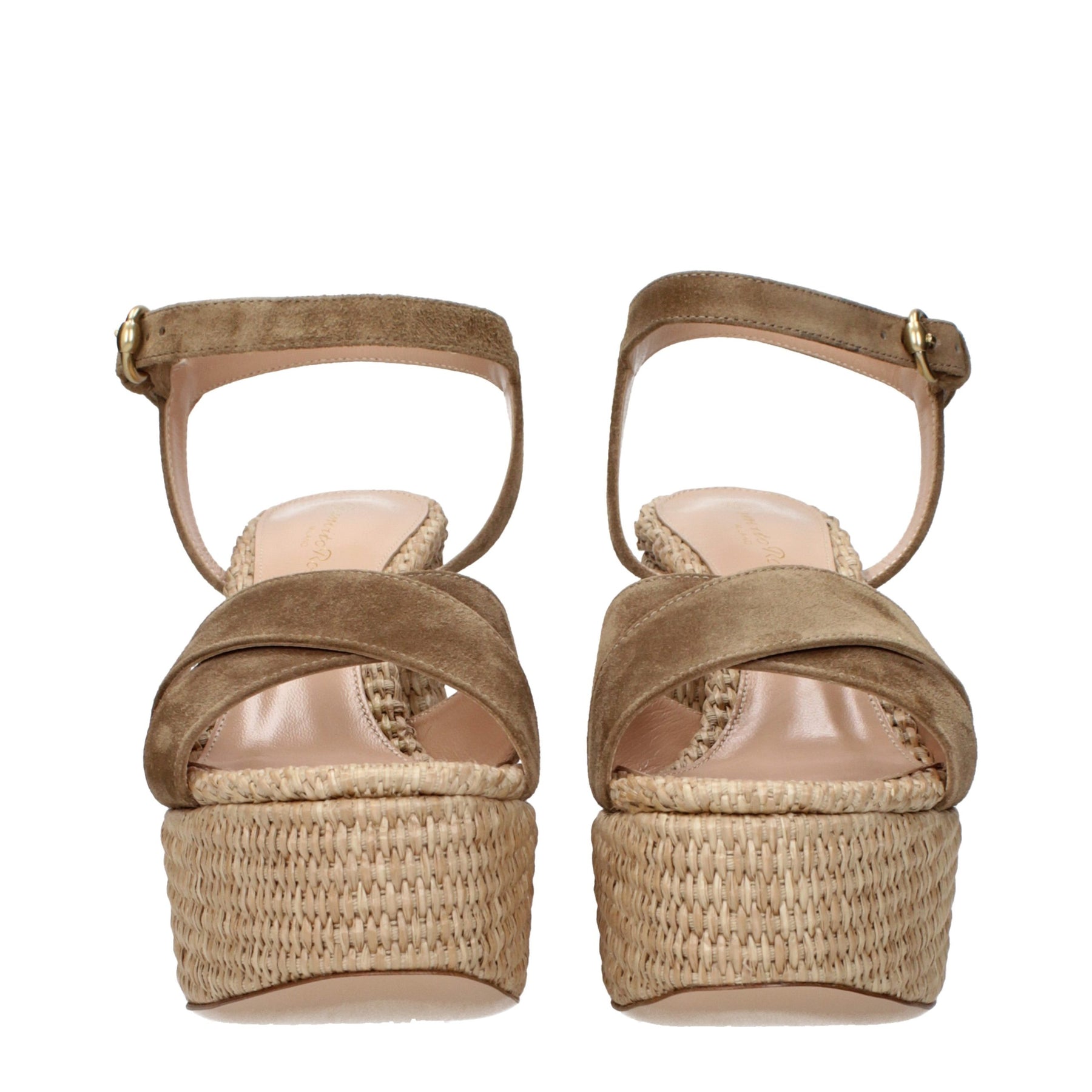 Gianvito Rossi Brown Leather Platform Sandals | Regal Royce