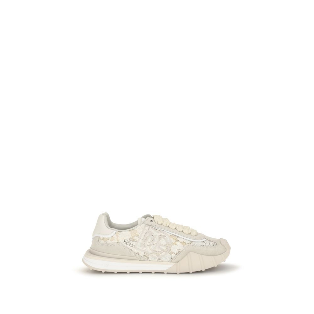 Dolce & Gabbana Beige Calf Leather Bos Taurus Sneakers | Regal Royce