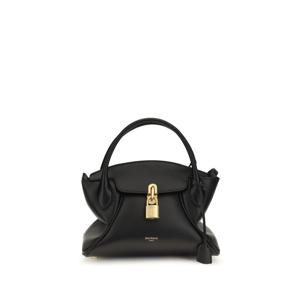 Balmain Black Calf Leather Bos Taurus Shoulder Bag | Regal Royce