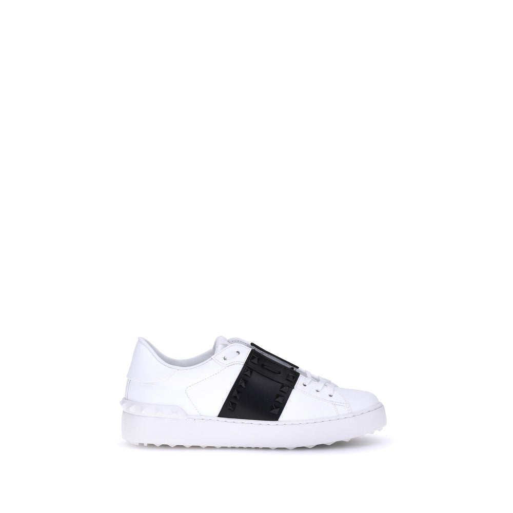 Valentino Garavani White Calf Leather Bos Taurus Low Top Sneakers | Regal Royce