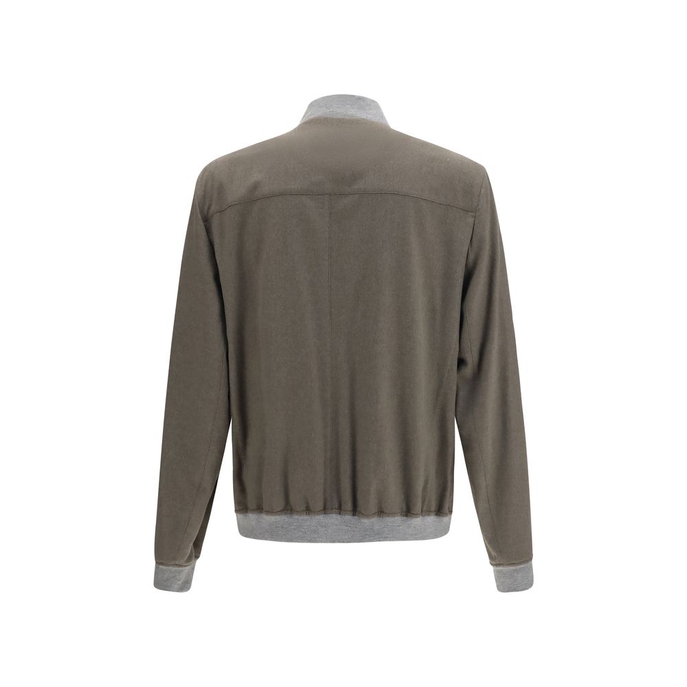 Brunello Cucinelli Bicolor Cashmere Bomber | Regal Royce