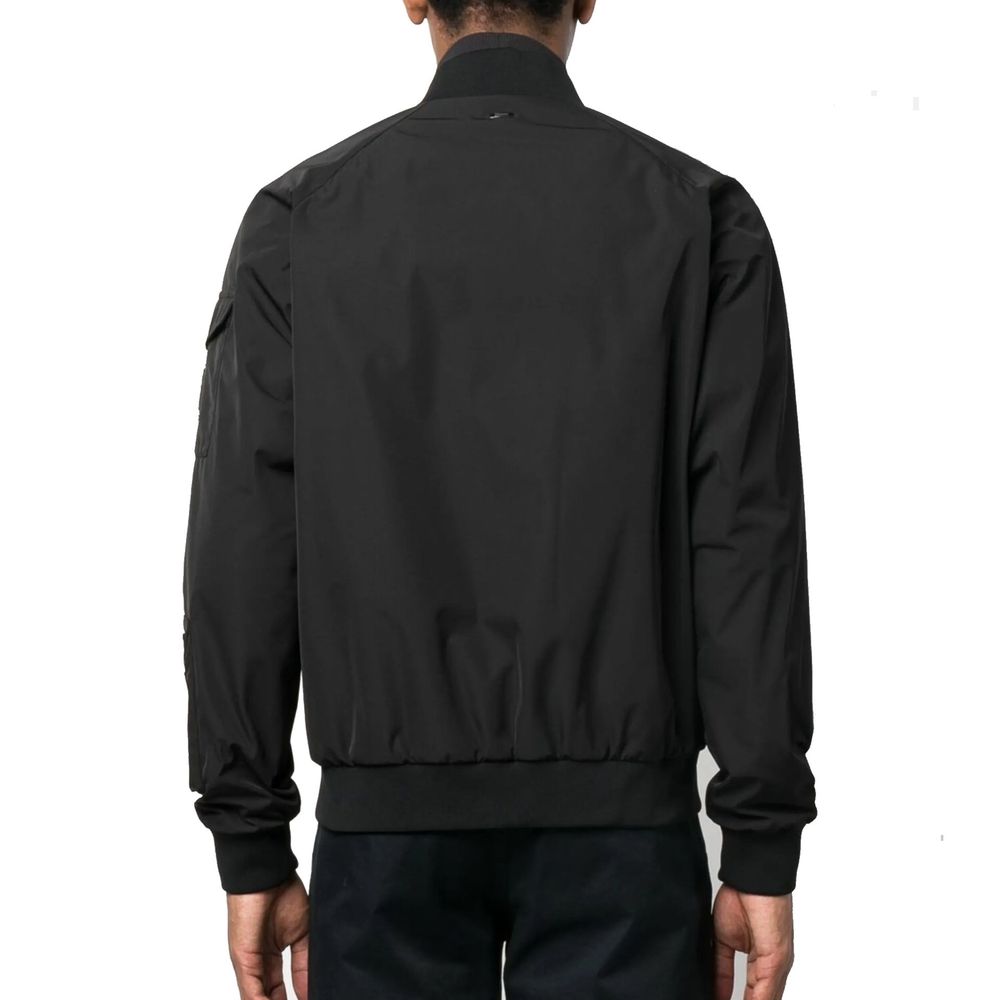 Herno Black Polyester Bomber | Regal Royce