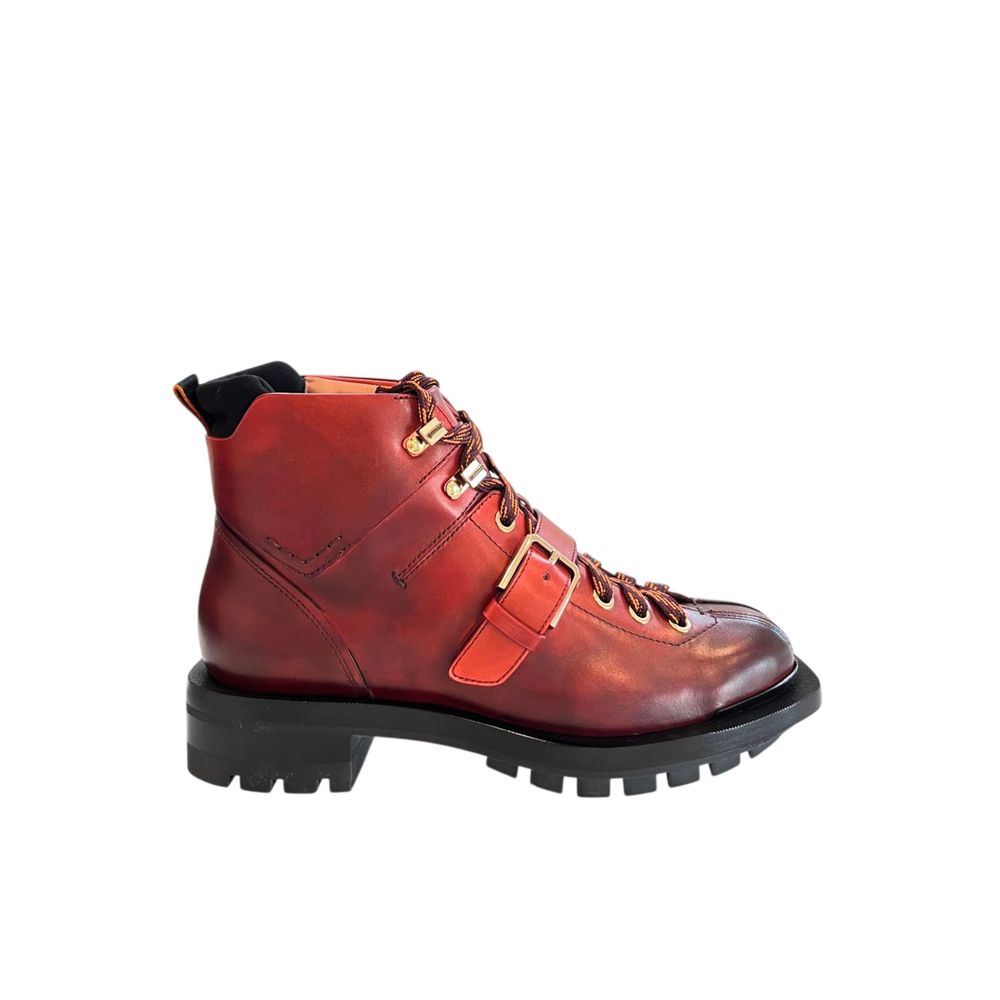 Santoni Red Leather Women Boot | Regal Royce