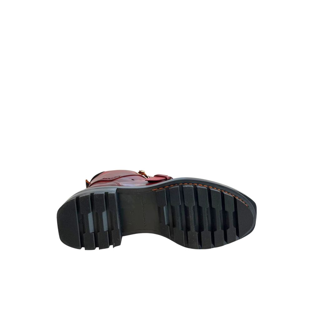 Santoni Red Leather Women Boot | Regal Royce