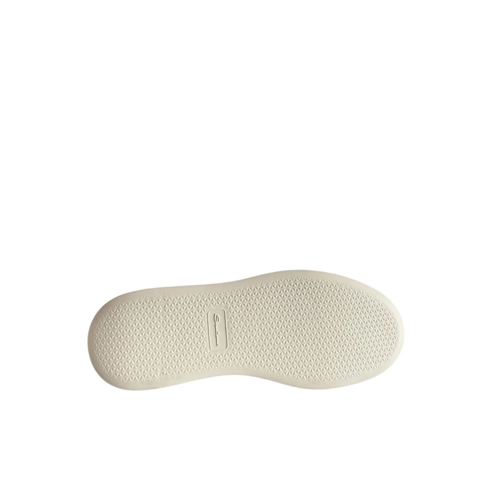 Santoni White Leather Women Sneakers | Regal Royce