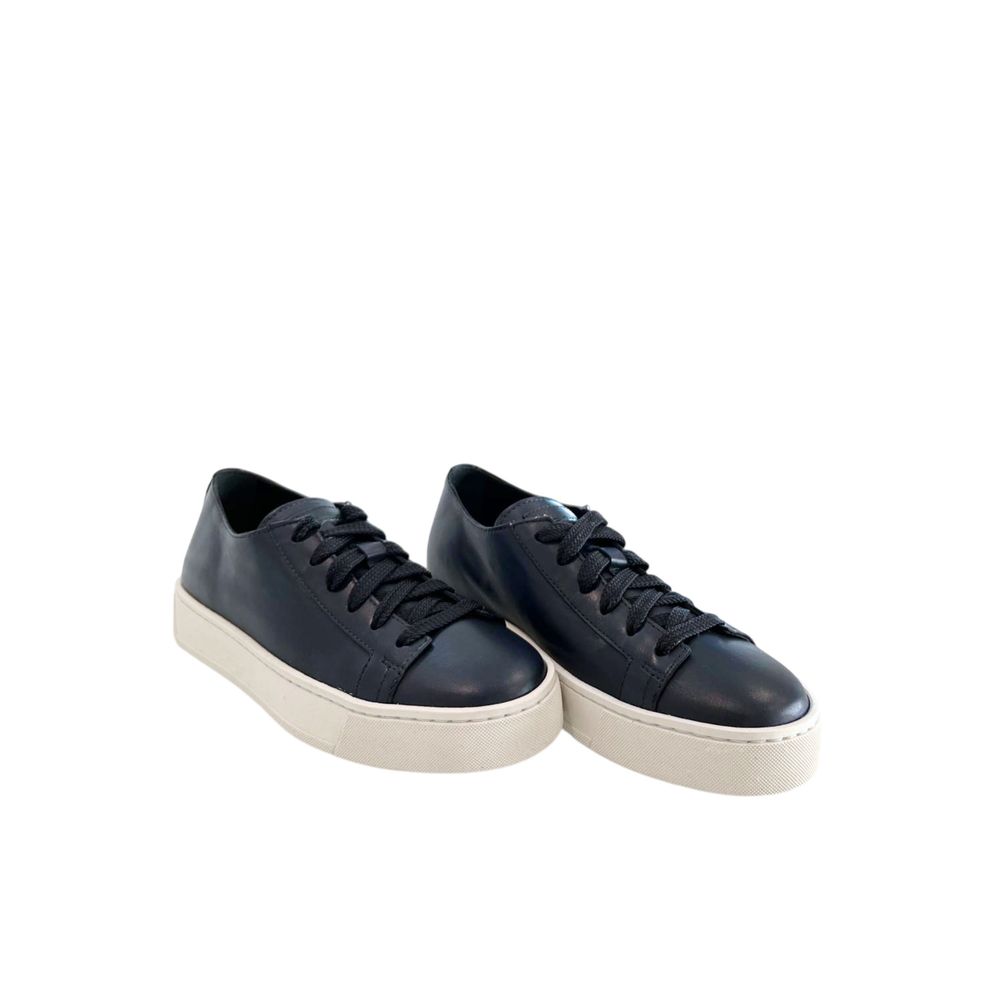 Santoni Blue Leather Women Sneaker | Regal Royce