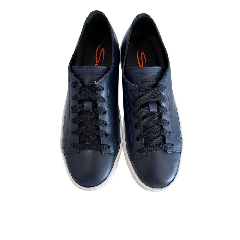 Santoni Blue Leather Women Sneaker | Regal Royce