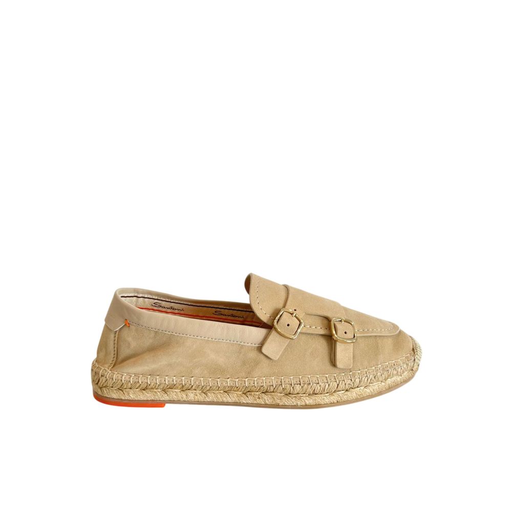 Santoni Beige Leather Women Sandal | Regal Royce