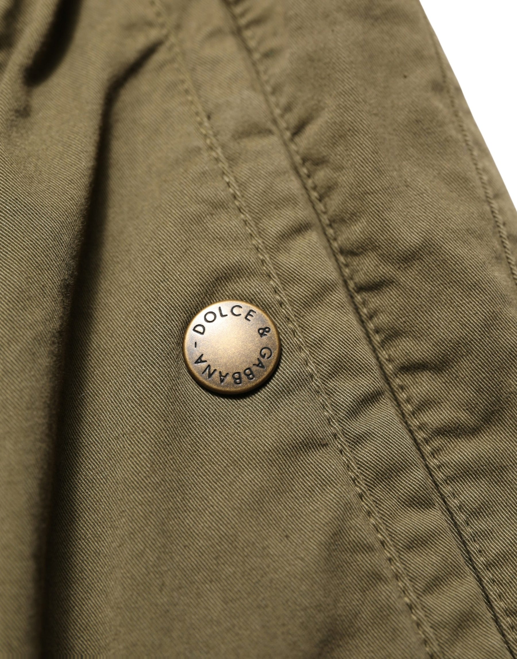 Dolce & Gabbana Olive Green High Waist Cargo Trouser Pants | Regal Royce