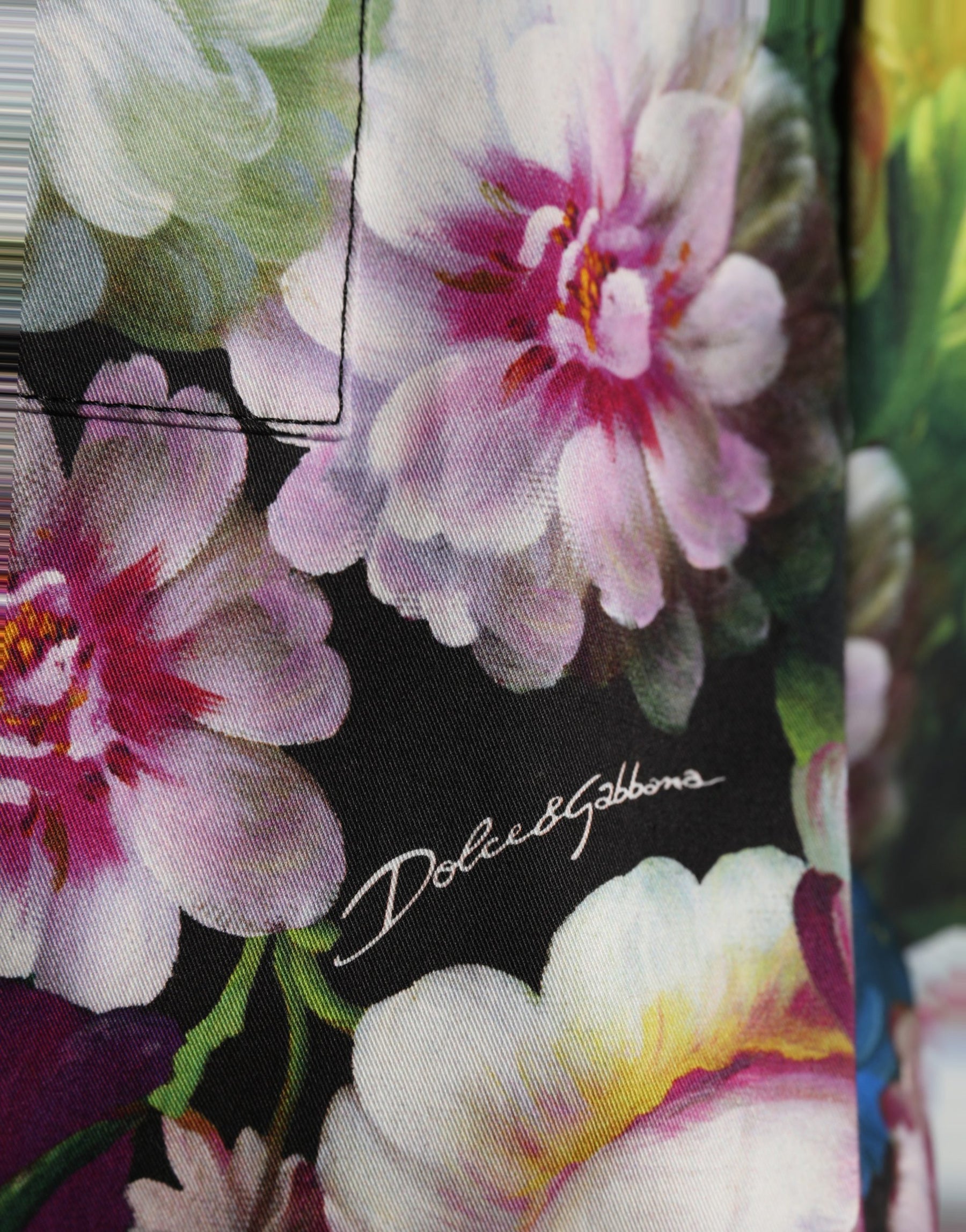 Dolce & Gabbana Multicolor Floral High Waist Wide Leg Pants | Regal Royce