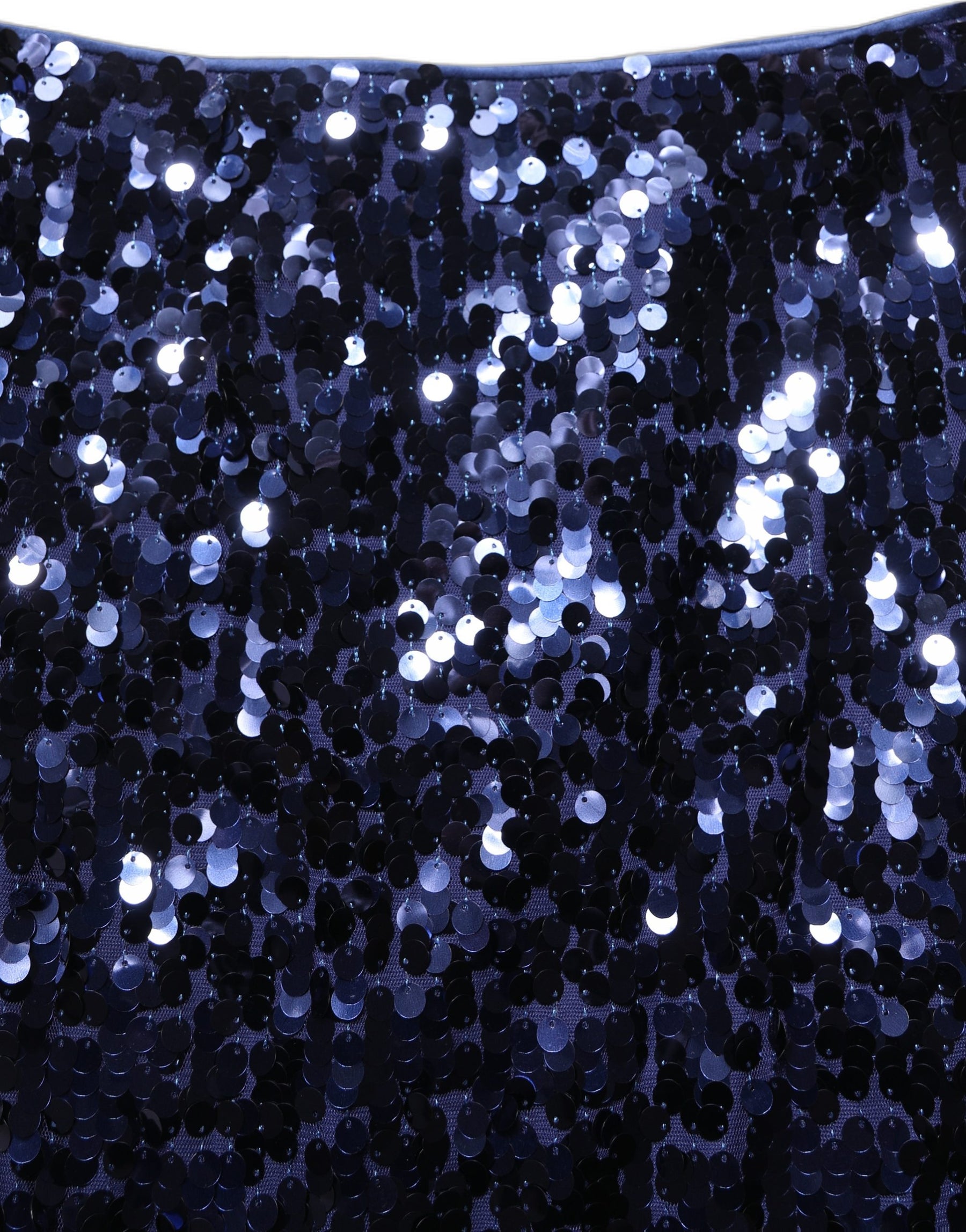 Dolce & Gabbana Blue Sequin High Waist PencilCut Midi Skirt | Regal Royce