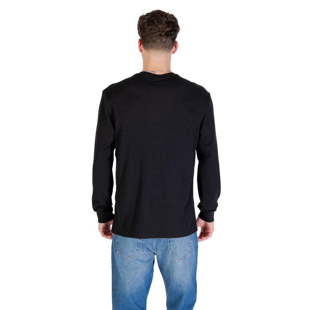 Calvin Klein Jeans Black Cotton Long Sleeve T-Shirt | Regal Royce