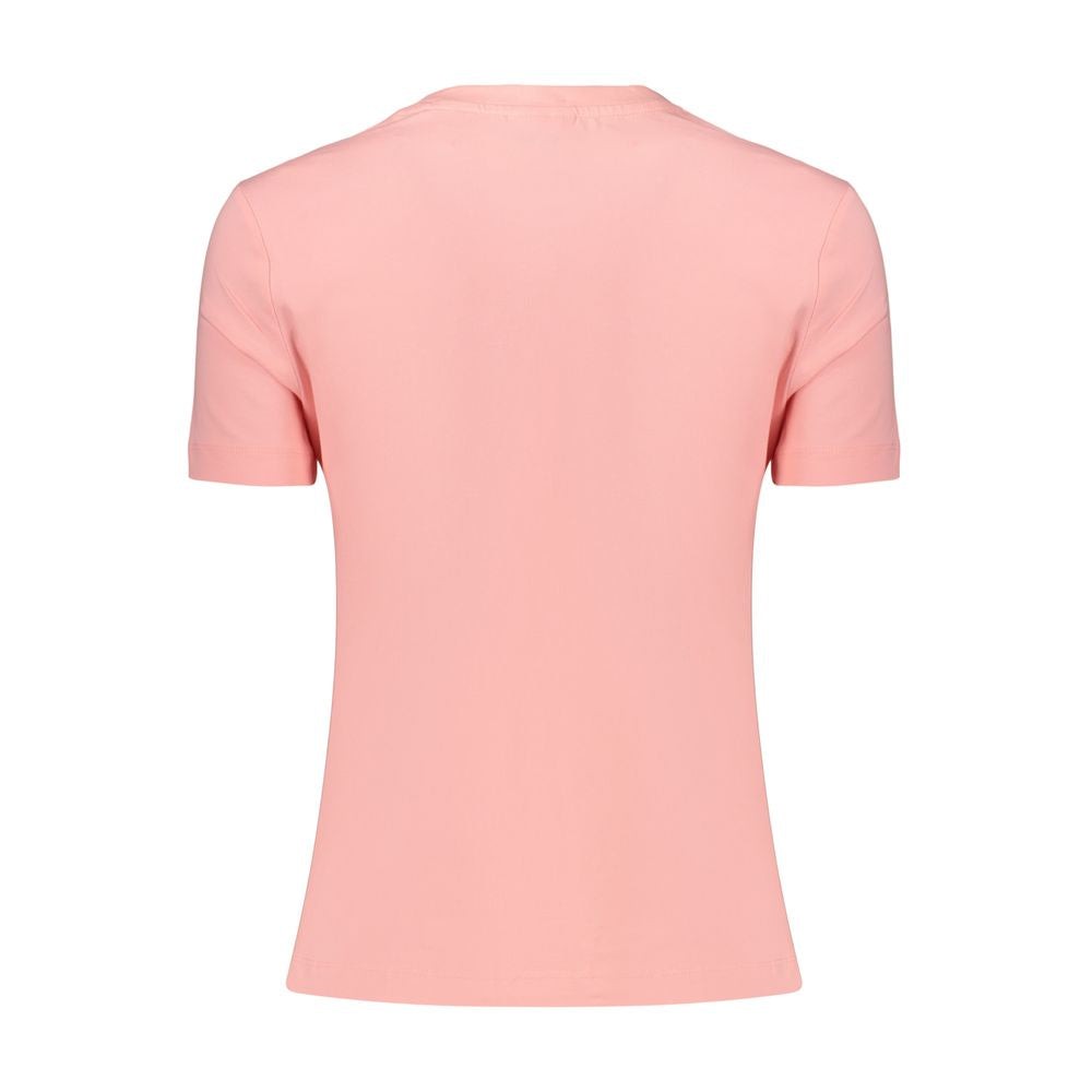 Guess Jeans Pink Cotton Women's T-Shirt | Regal Royce