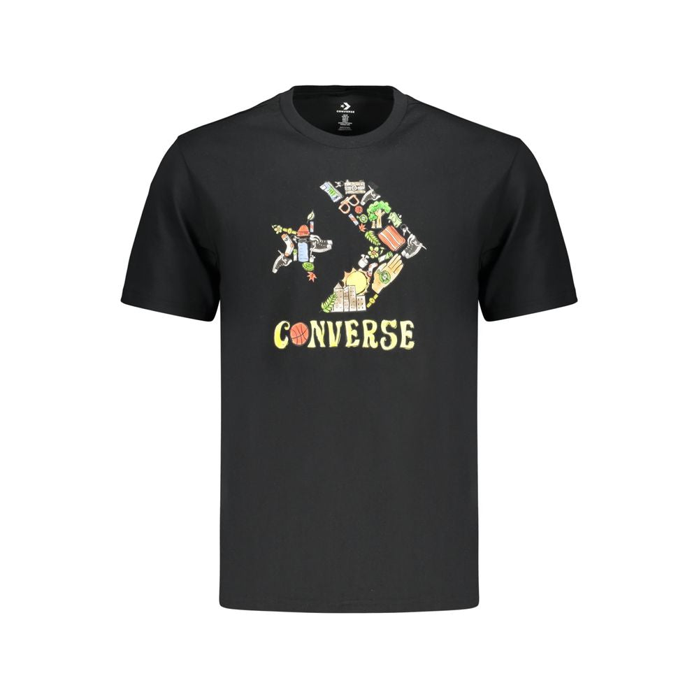 Converse Black Cotton Men's T-Shirt | Regal Royce
