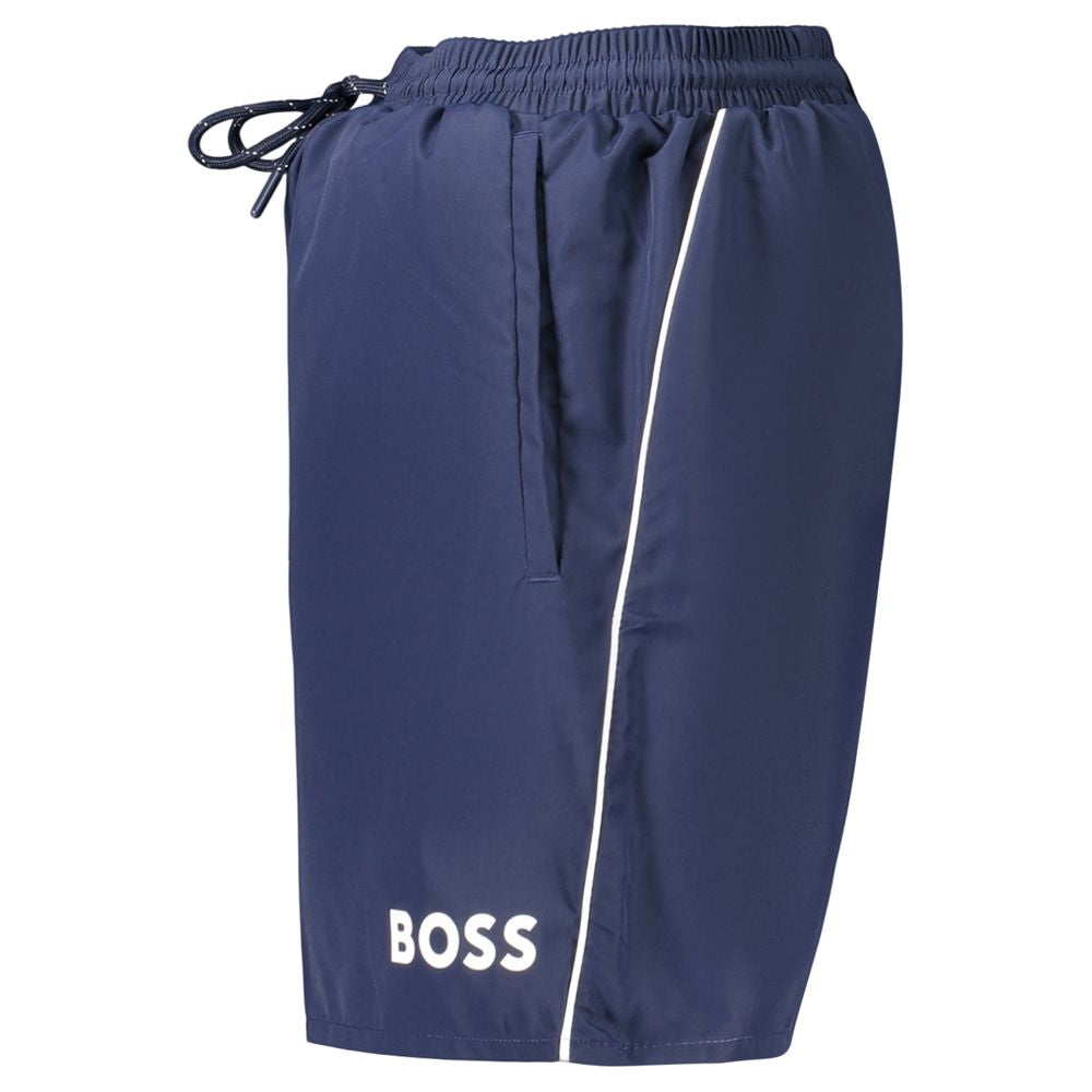 Hugo Boss Blue Polyester Men's Swimwear | Regal Royce