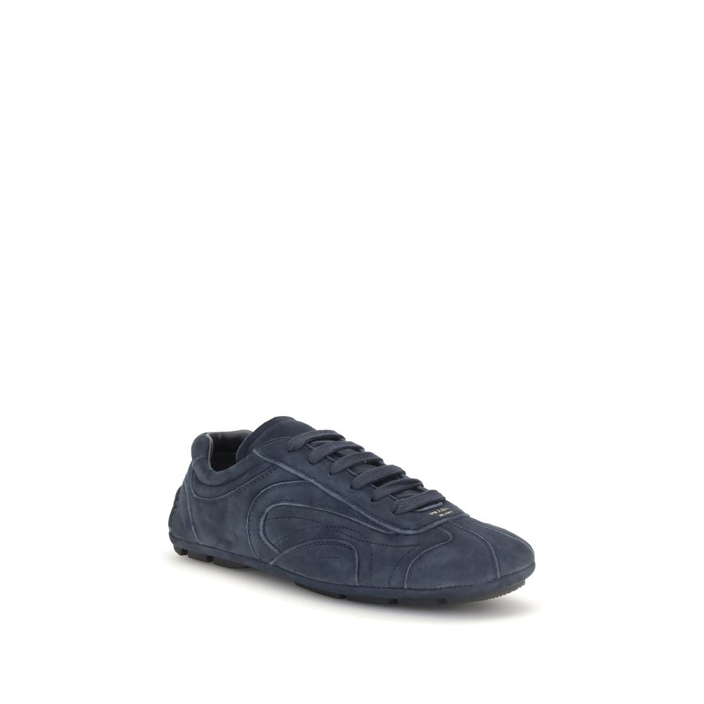 Prada Blue Calf Leather Bos Taurus Athletic Sneakers | Regal Royce