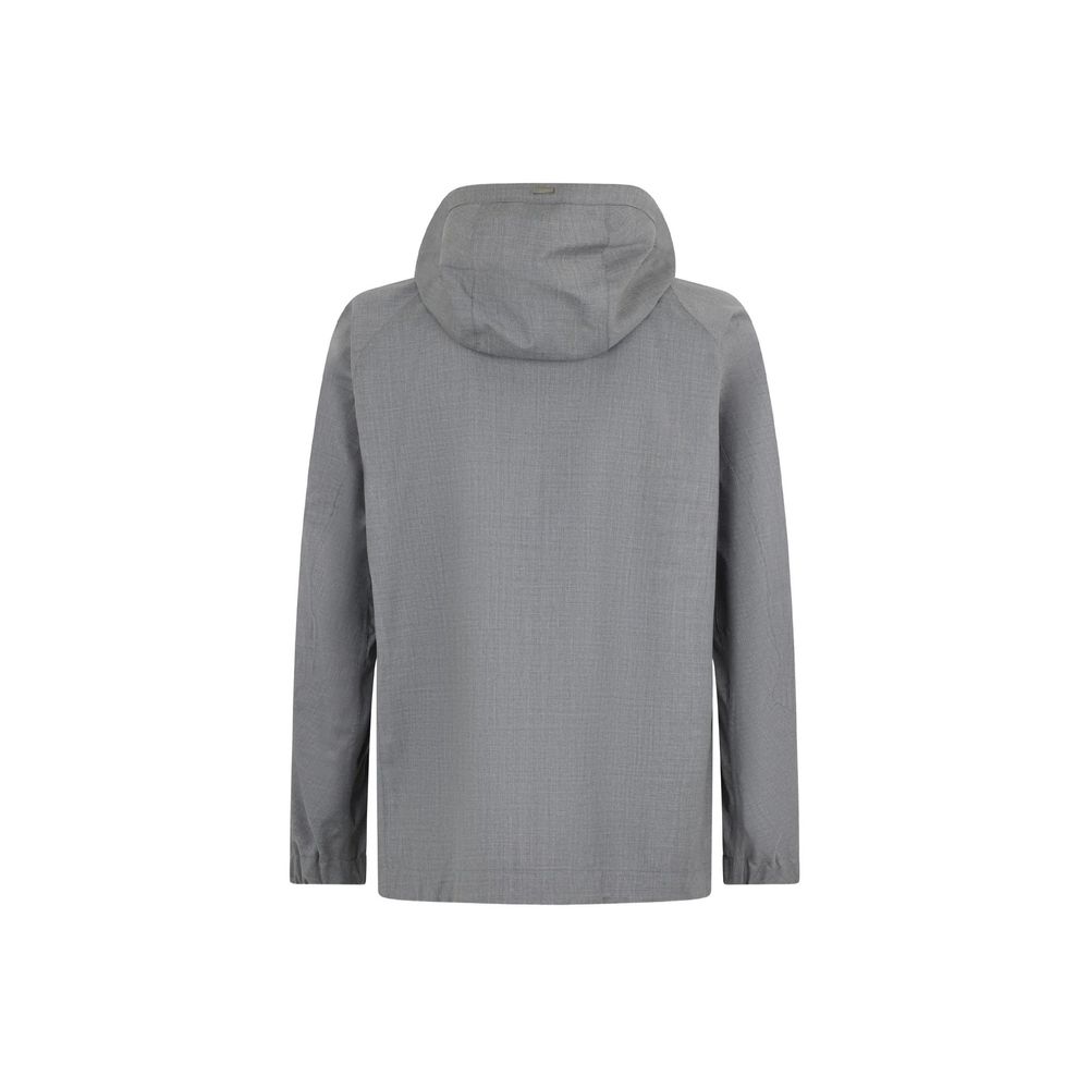 Herno Gray Virgin Wool Shell Jacket | Regal Royce