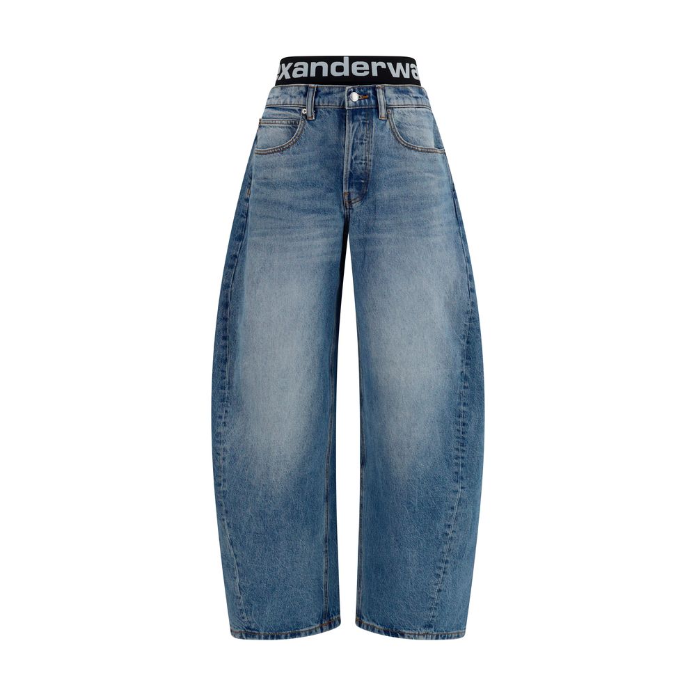 Alexander Wang Blue Cotton Relaxed Fit Jeans | Regal Royce