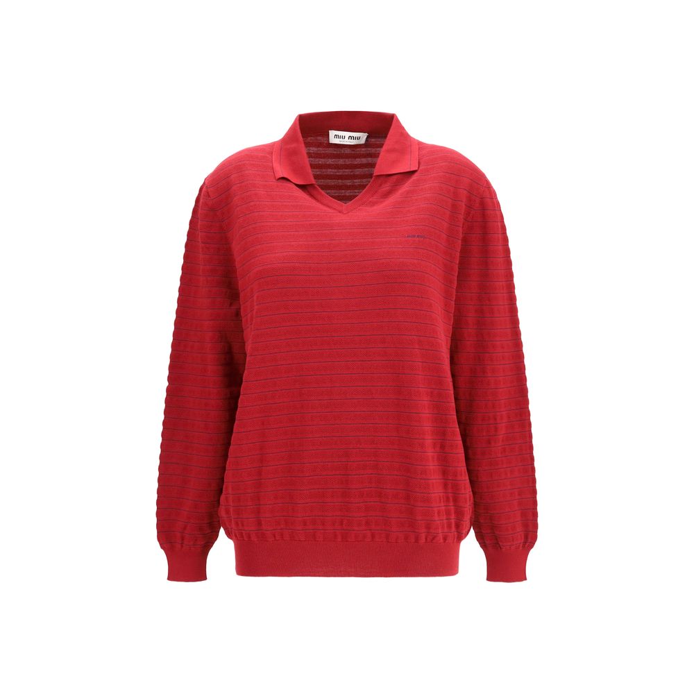 Miu Miu Bordeaux Cotton Sweatshirt | Regal Royce