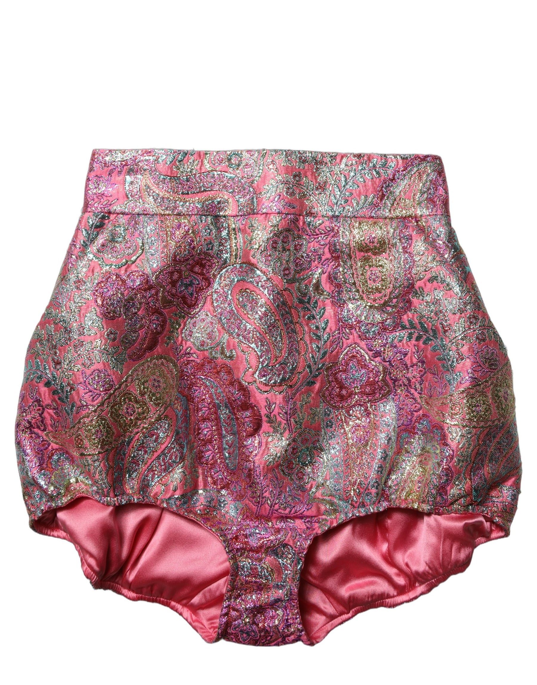 Dolce & Gabbana Pink Floral HighWaist Jacquard Hotpants Shorts | Regal Royce