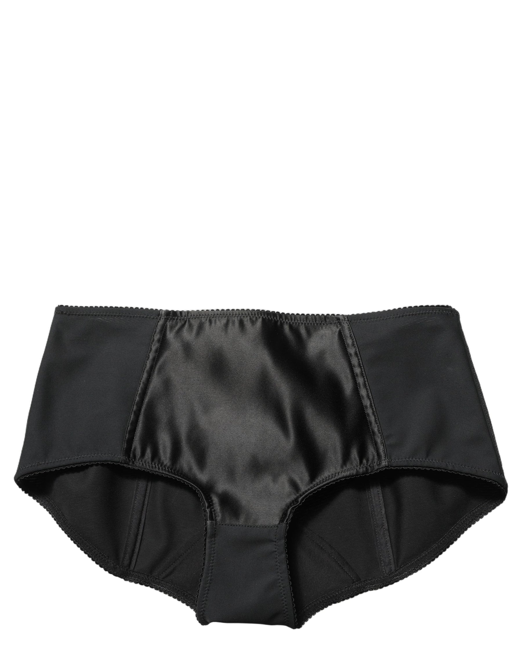 Dolce & Gabbana Black Low Waist Satin Culotte Hotpants Shorts | Regal Royce