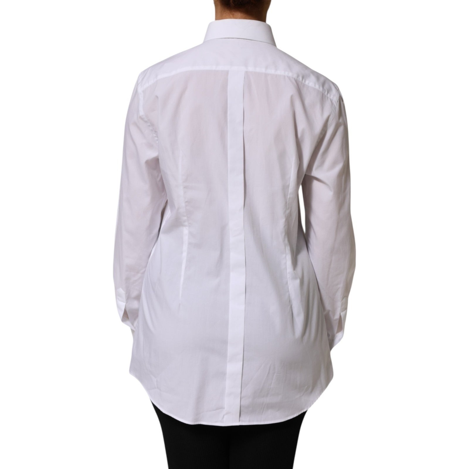 Dolce & Gabbana White Cotton Tuxedo Bib Long Sleeve Dress Shirt | Regal Royce