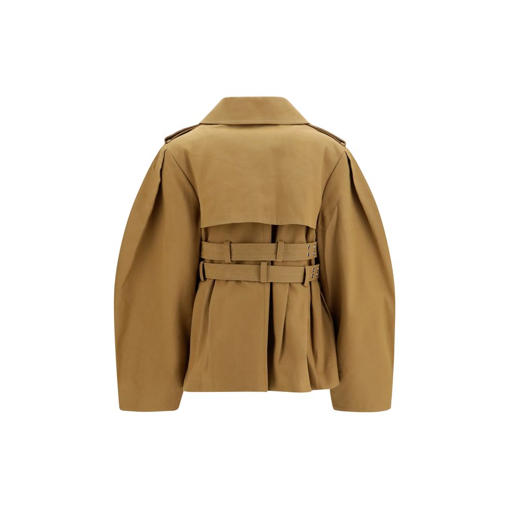 Ganni Beige Cotton Full-Length Jacket | Regal Royce