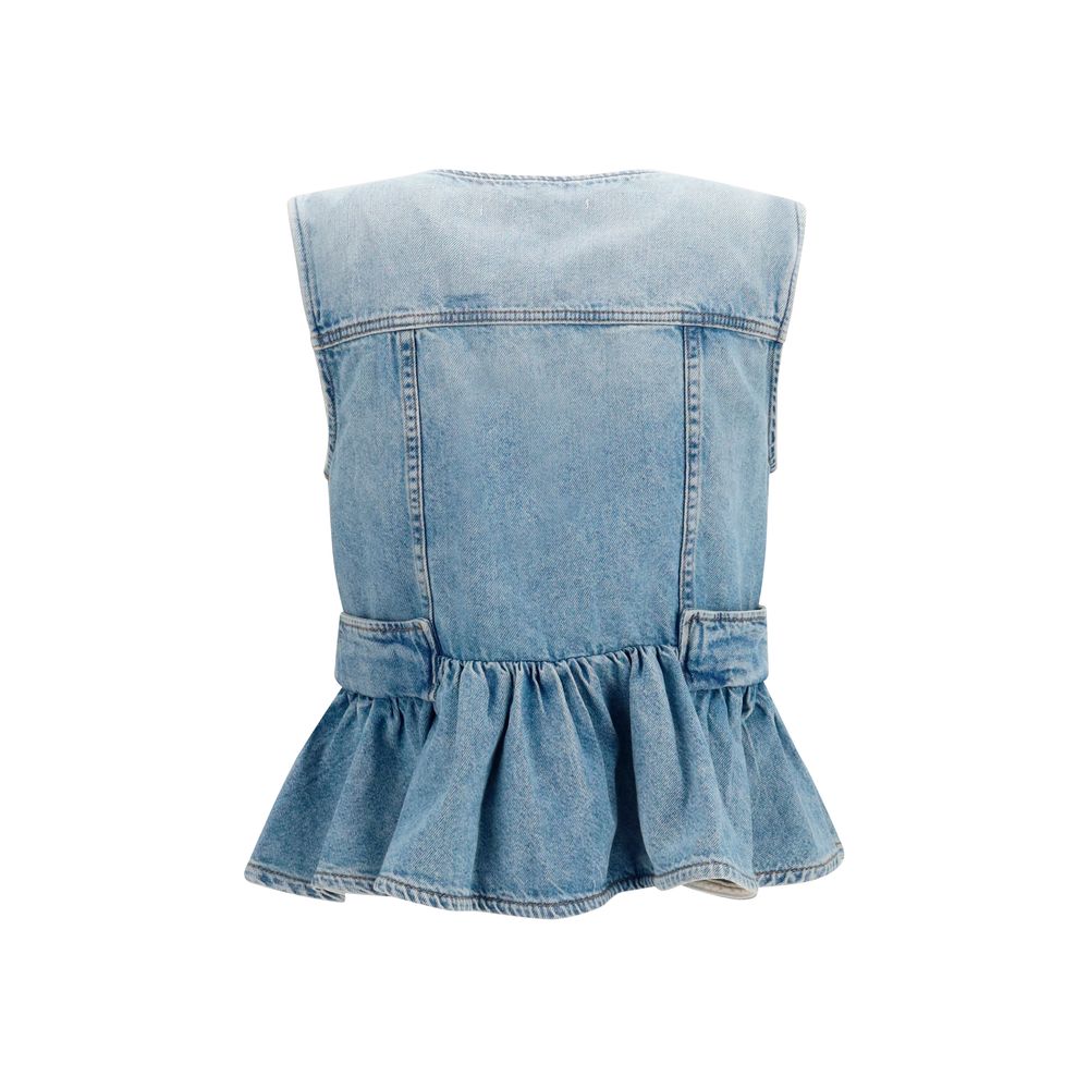 Ganni Blue Cotton Denim Jacket | Regal Royce