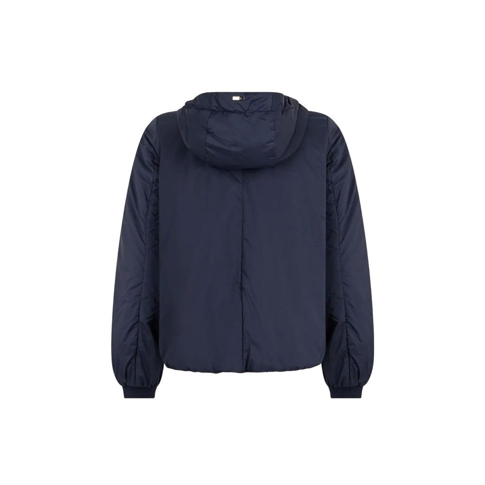 Herno Blue Polyamide Full-Length Jacket | Regal Royce