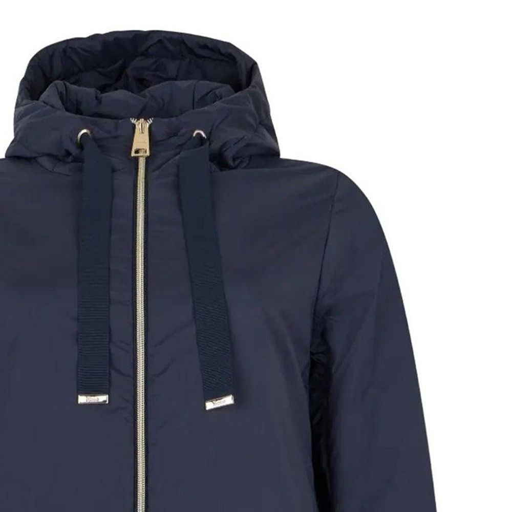 Herno Blue Polyamide Full-Length Jacket | Regal Royce