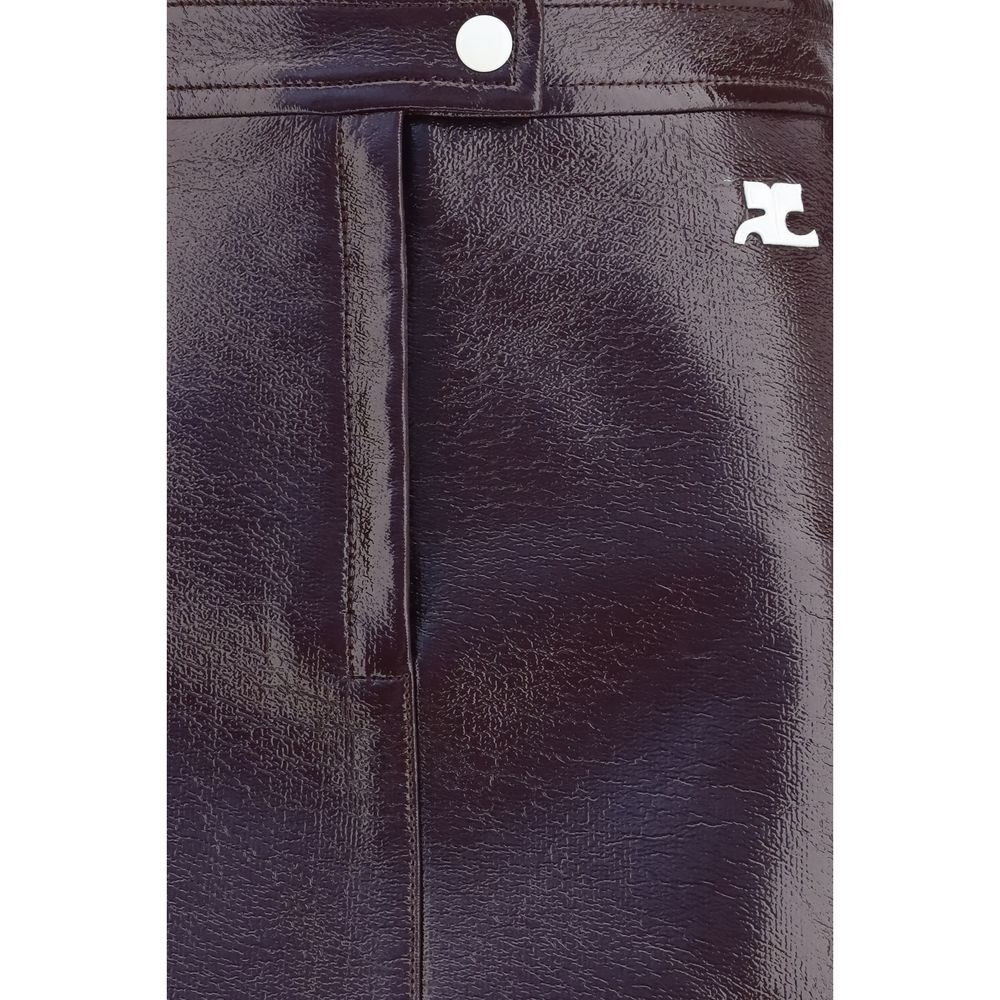 Courrèges Bordeaux Cotton Mini Skirt | Regal Royce