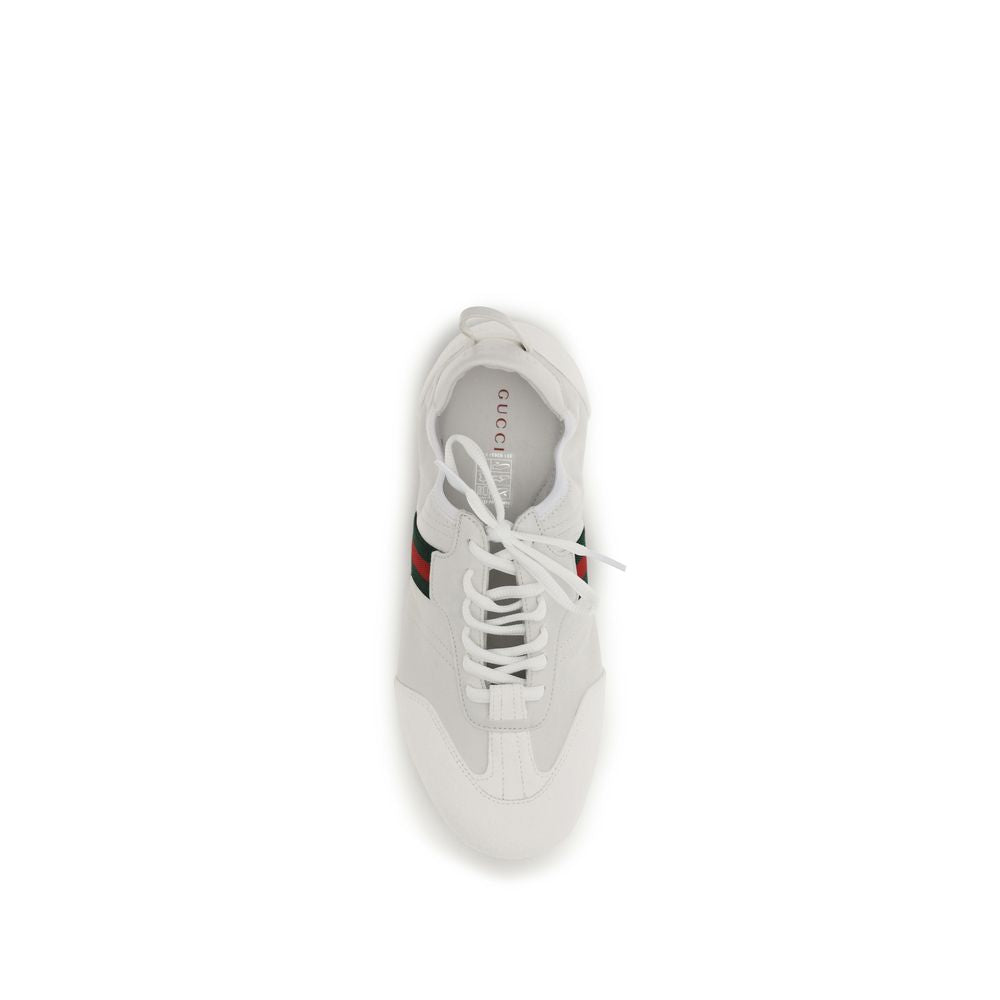 Gucci White Calf Leather Bos Taurus Low Top Sneakers | Regal Royce