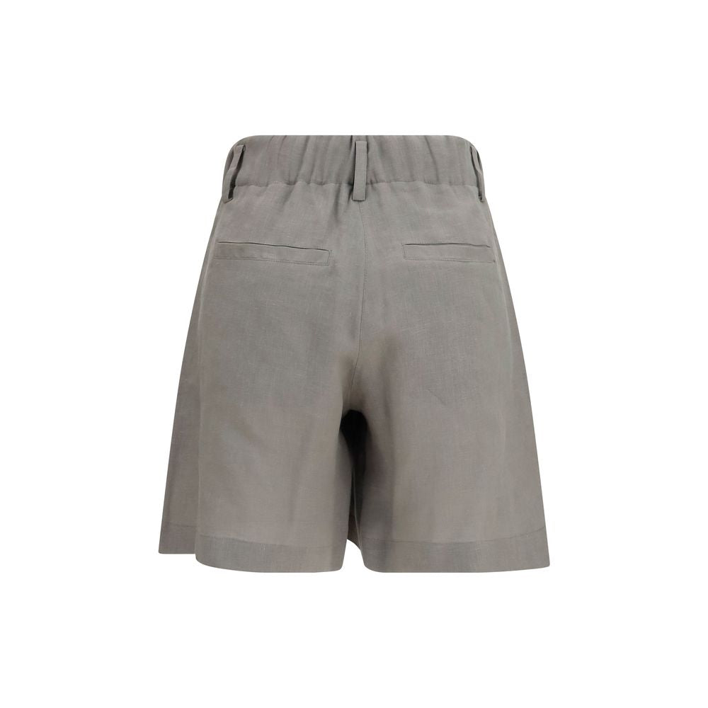 Brunello Cucinelli Bicolor Linen Bermuda Shorts | Regal Royce