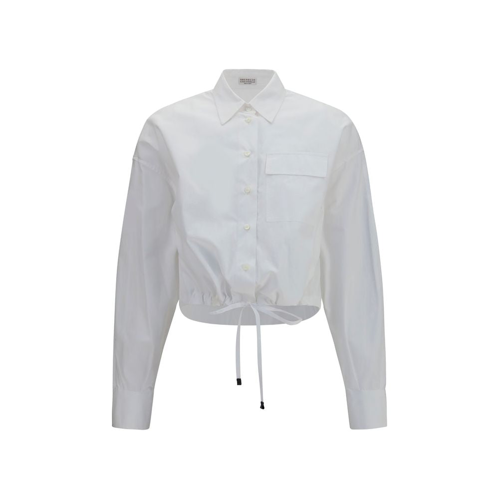 Brunello Cucinelli White Cotton Dress Shirt | Regal Royce