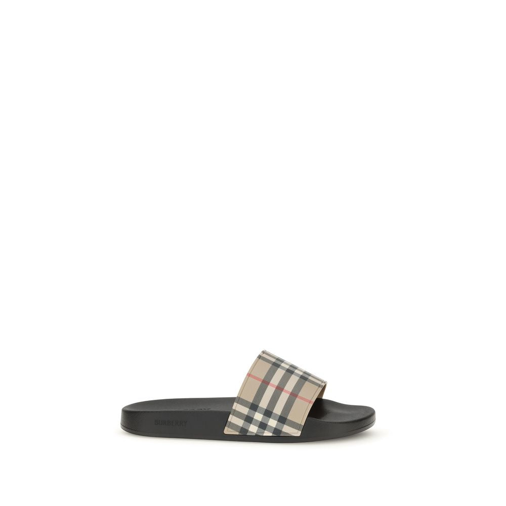 Burberry Black Rubber Slides | Regal Royce