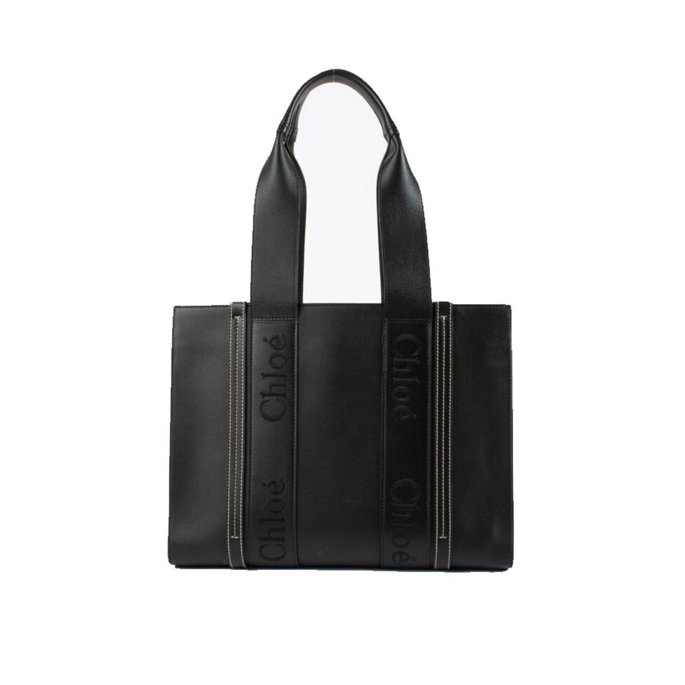 Chloé Black Leather Tote Bag | Regal Royce