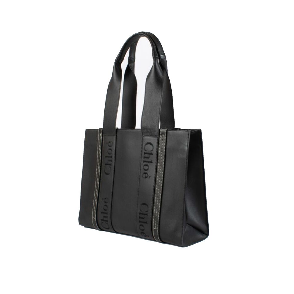 Chloé Black Leather Tote Bag | Regal Royce
