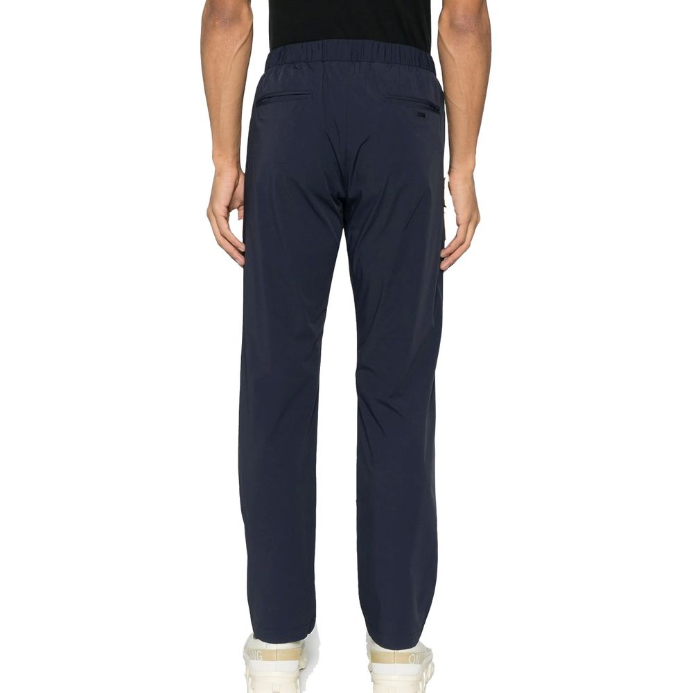 Herno Blue Elastane Casual Pants | Regal Royce