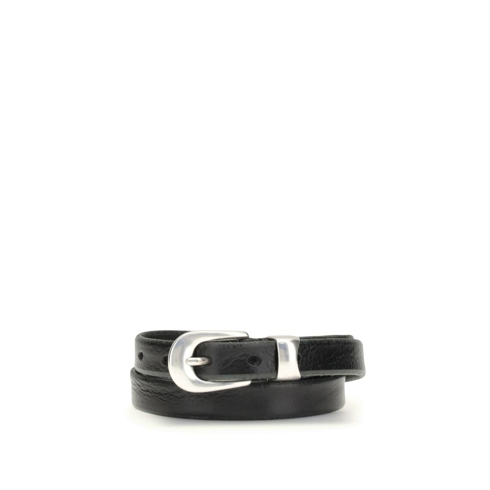 Our Legacy Black Calf Leather Bos Taurus Thin Belt | Regal Royce