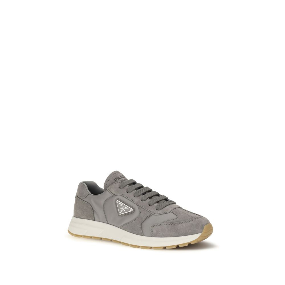 Prada Gray Recycled Polyamide Athletic Sneakers | Regal Royce