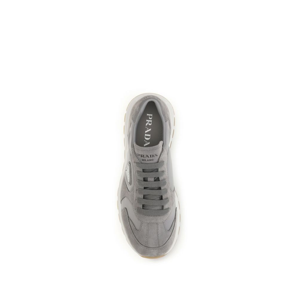Prada Gray Recycled Polyamide Athletic Sneakers | Regal Royce