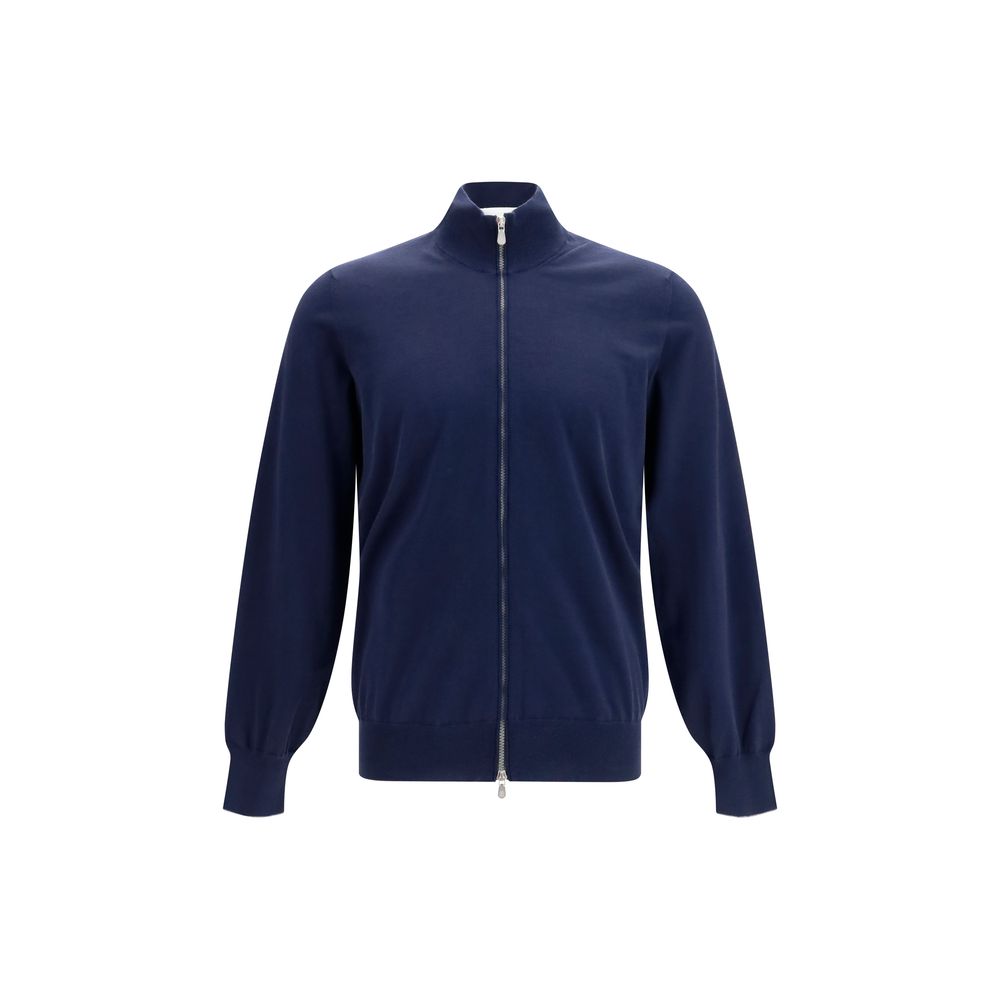 Brunello Cucinelli Blue Cotton Cardigan | Regal Royce