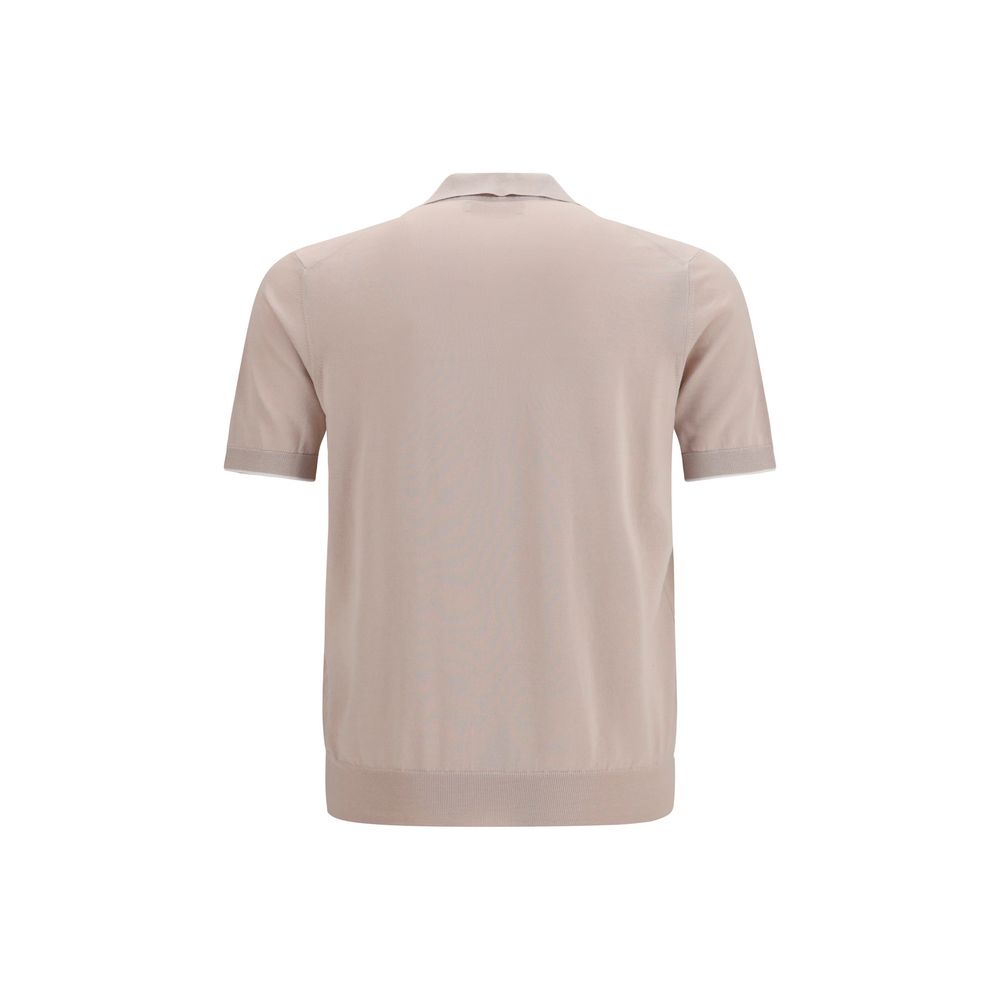 Brunello Cucinelli Beige Cotton Polo Shirt | Regal Royce