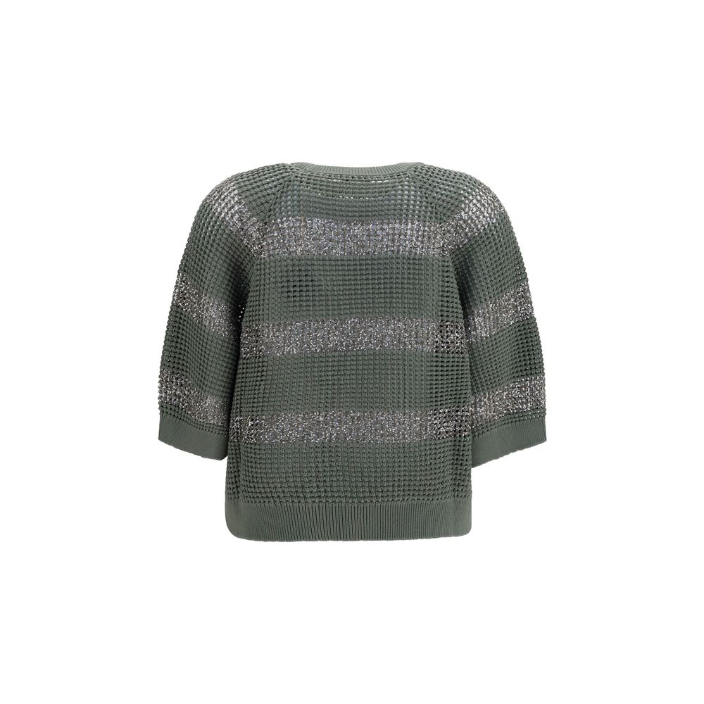 Brunello Cucinelli Bicolor Cotton Sweatshirt | Regal Royce