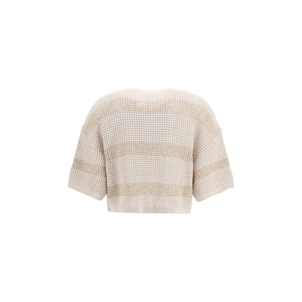 Brunello Cucinelli Beige Cotton Cardigan | Regal Royce