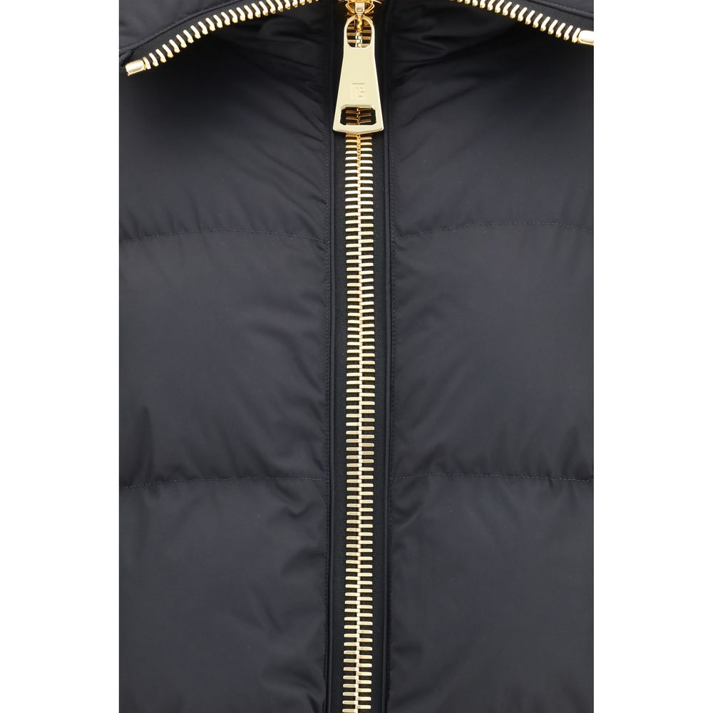 Balmain Black Viscose Full-Length Jacket | Regal Royce