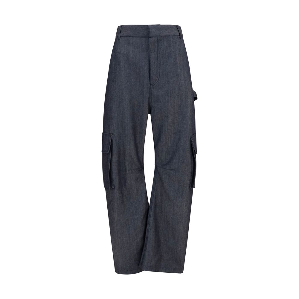 Balenciaga Blue Wool Oves Aries Cargo Pants | Regal Royce