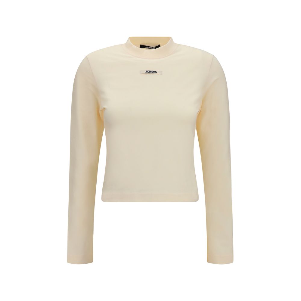 Jacquemus Beige Cotton Long Sleeve T-Shirt | Regal Royce
