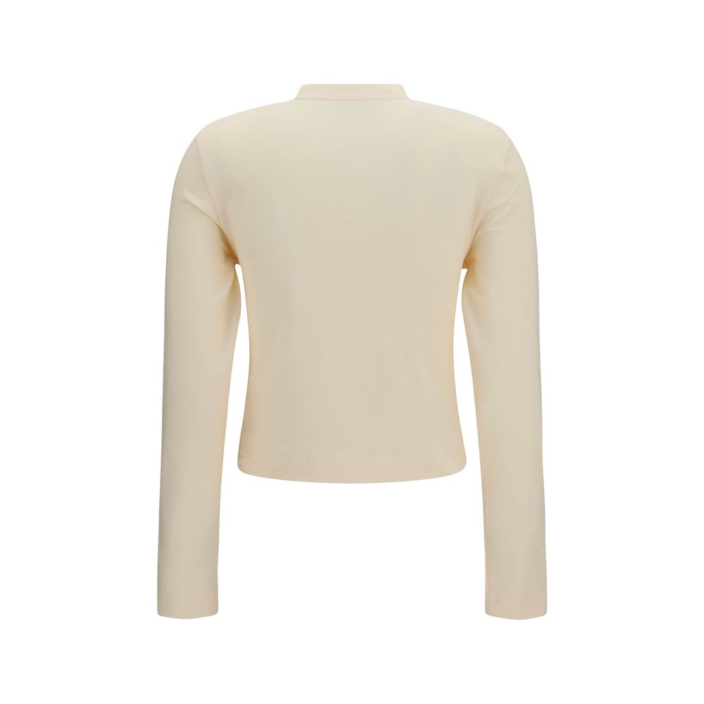 Jacquemus Beige Cotton Long Sleeve T-Shirt | Regal Royce